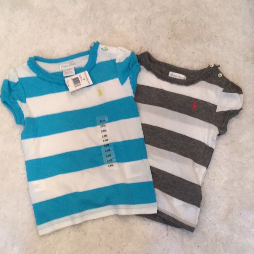 Ralph Lauren striped tshirt NWT and nwot 24m